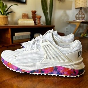 Puma White and Multicolor Women's Sneakers